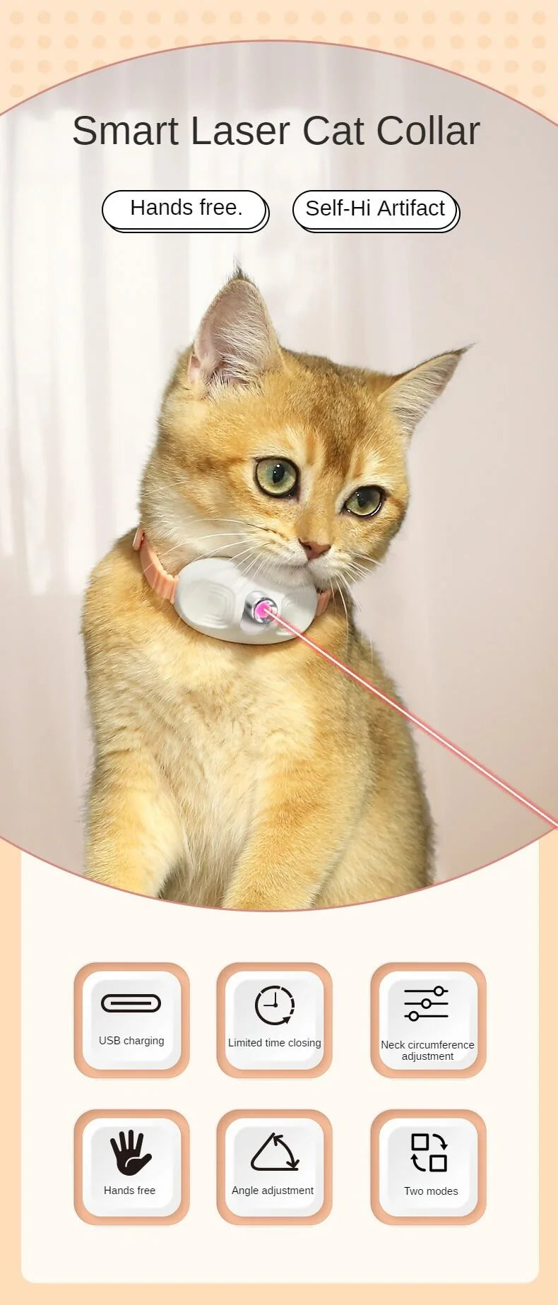 Laser Pointer Collar For Cats
