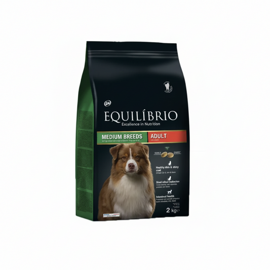 Equilibrio - Medium Breed, Adult Dry Dog Food, With Chicken - 2kg, 14kg