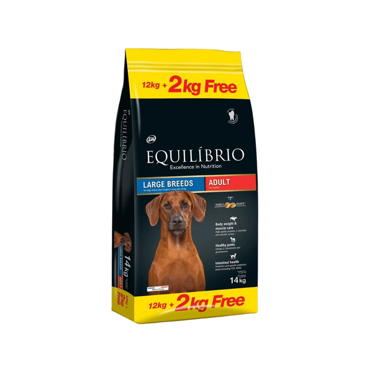 Equilibrio - Large Breed, Adult Dry Dog Food With Poultry - 2kg, 12kg