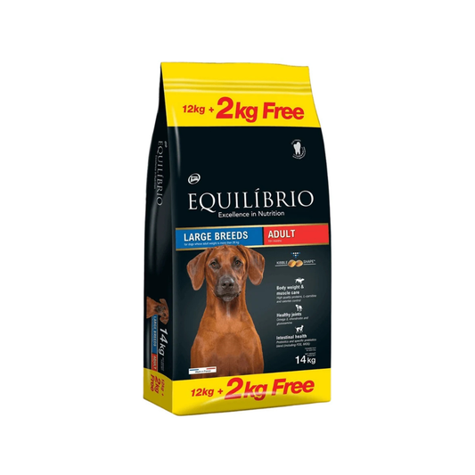 Equilibrio - Large Breed, Adult Dry Dog Food With Poultry - 2kg, 12kg