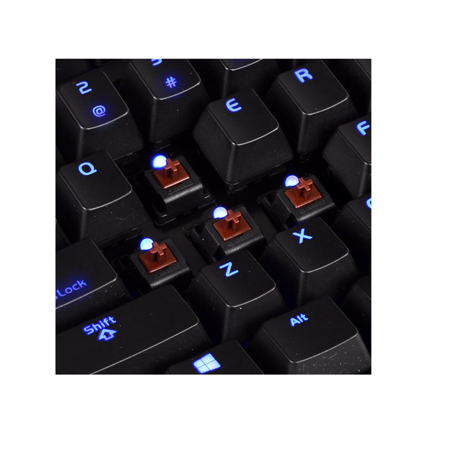 TT POSEIDON ZX Mechanical Gaming Keyboard – Cherry MX Brown Switches & Blue Backlight