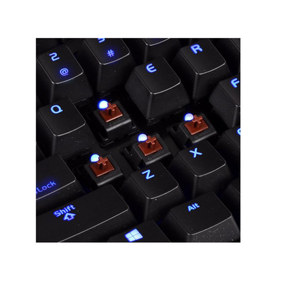 TT POSEIDON ZX Mechanical Gaming Keyboard – Cherry MX Brown Switches & Blue Backlight