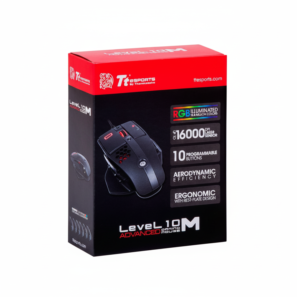 TTE LEVEL 10 M Advanced Laser Gaming Mouse – Premium Ergonomic RGB Gaming Mouse