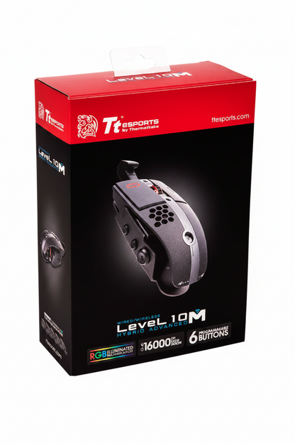 TTE Level 10 M Hybrid Advanced Gaming Mouse – Wireless & Wired RGB Gaming Mouse