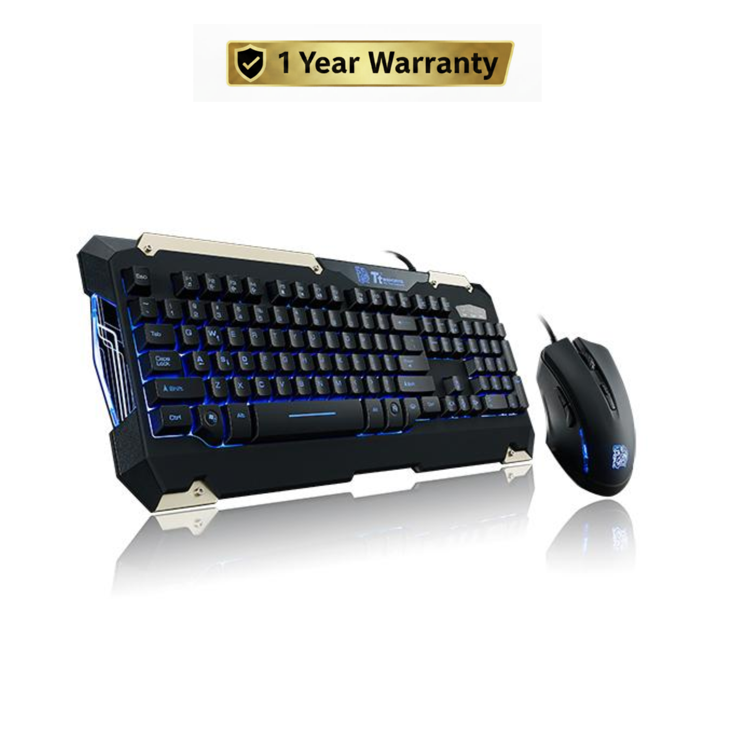 TT Commander Gaming Gear Combo – Backlit Keyboard with Metal Caps & Gaming Mouse