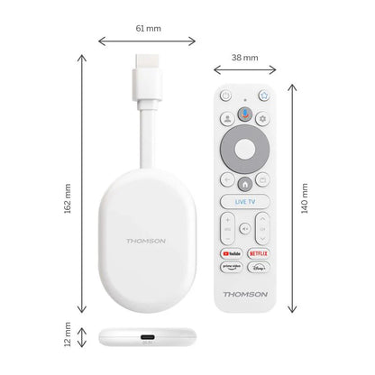 Thomson Google TV Go Cast 150 4K Streaming Stick
