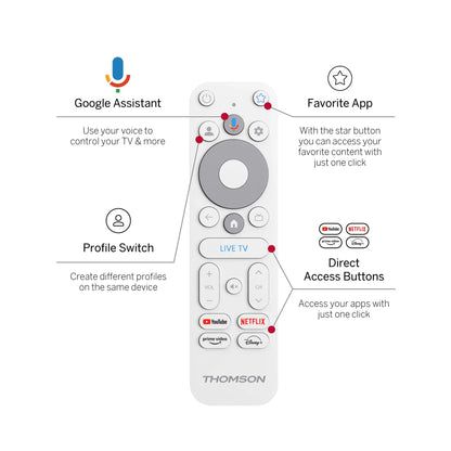 Thomson Google TV Go Cast 150 4K Streaming Stick