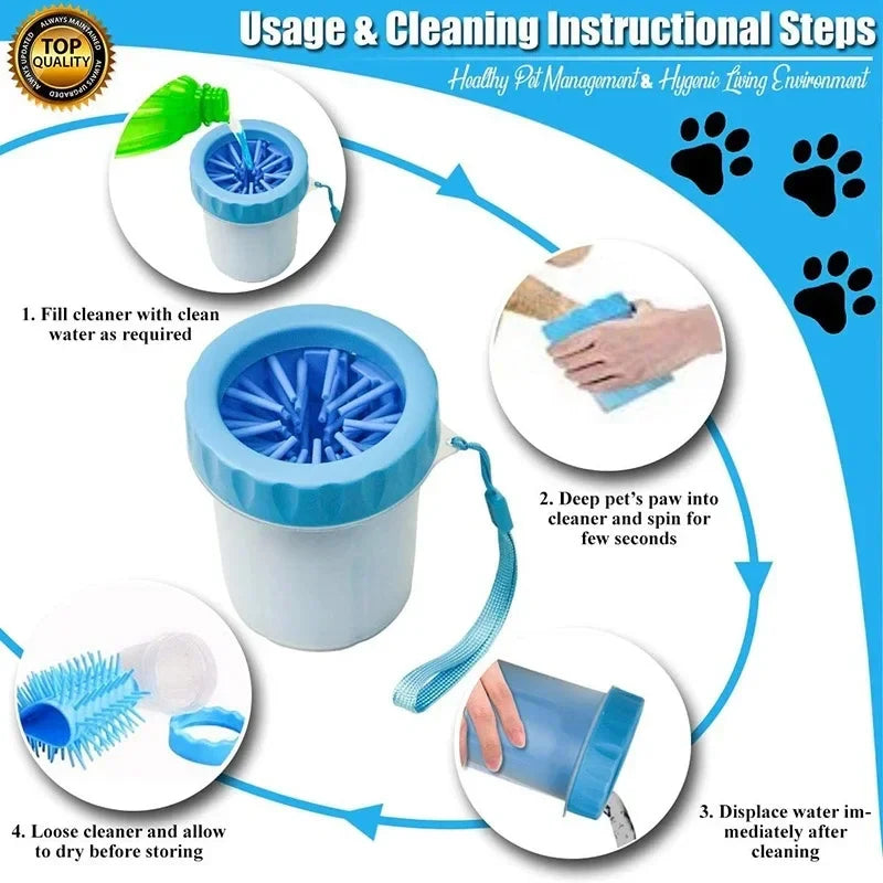 Pet Paw Cleaner Cup – Say Goodbye to Muddy Floors