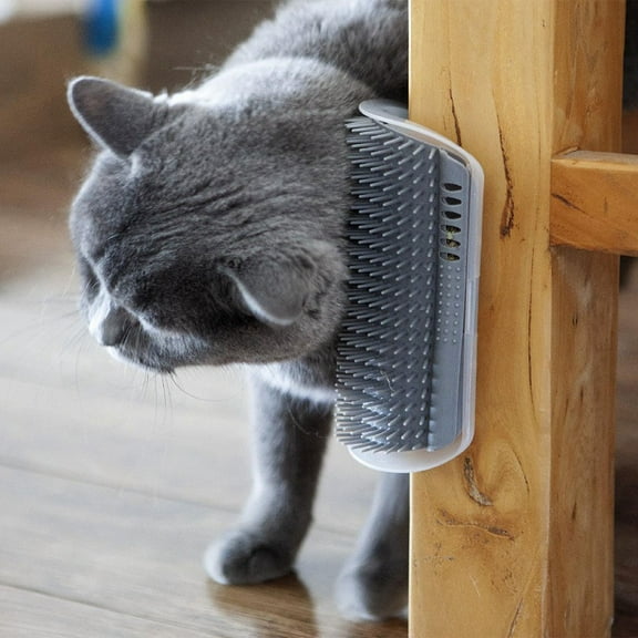 Cat Self Groomer Corner Brush | Self-Massage & Shedding Control for Cats