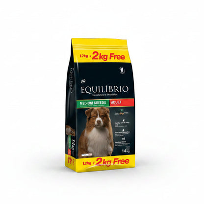 Equilibrio - Medium Breed, Adult Dry Dog Food, With Chicken - 2kg, 14kg