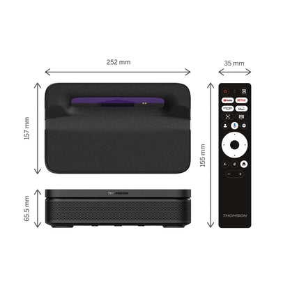 Thomson Ultra Short Throw Projector – Up to 100” Screen (Google TV)