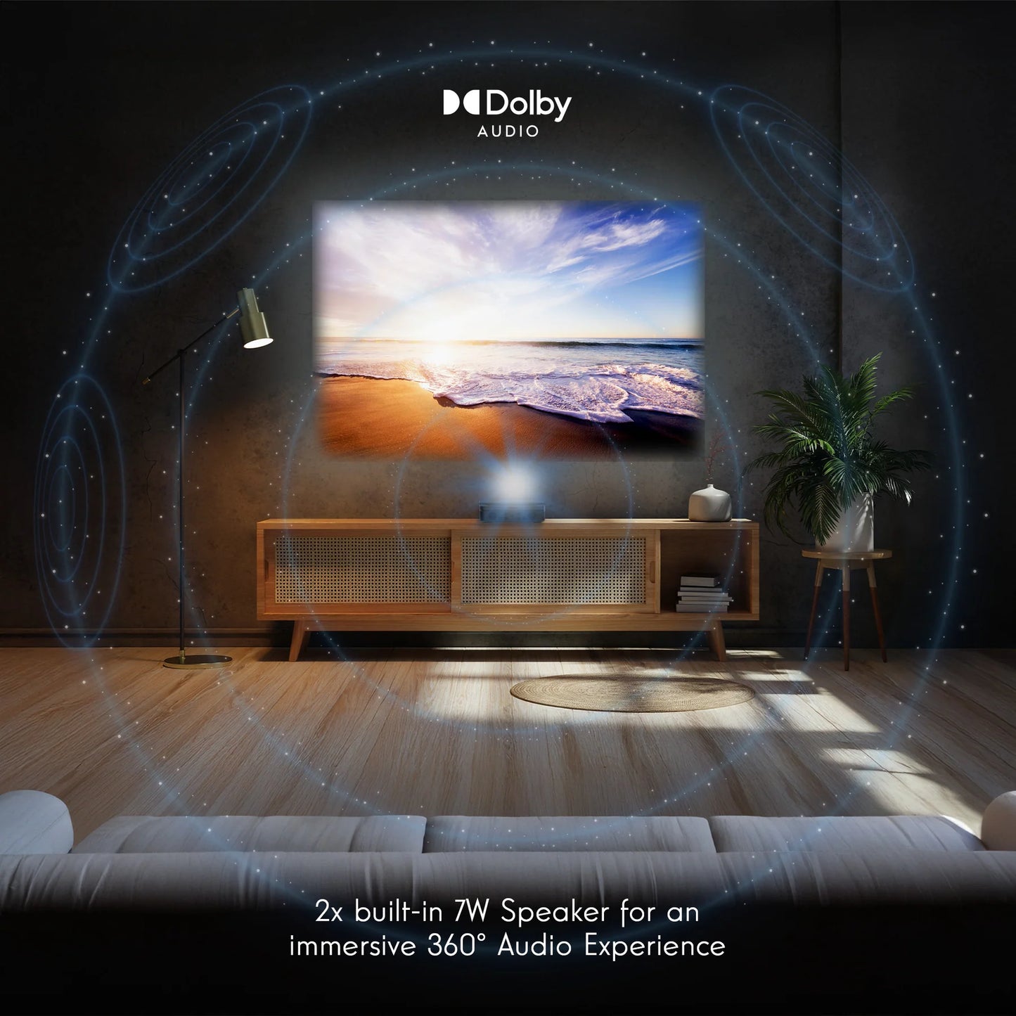 Thomson Ultra Short Throw Projector – Up to 100” Screen (Google TV)