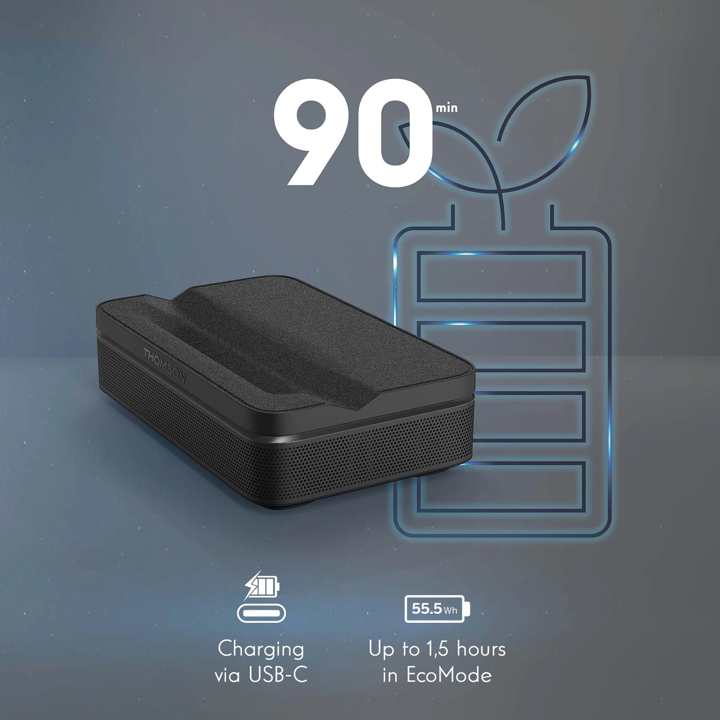 Thomson Ultra Short Throw Projector – Up to 100” Screen (Google TV)