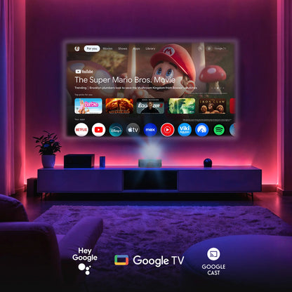 Thomson Ultra Short Throw Projector – Up to 100” Screen (Google TV)