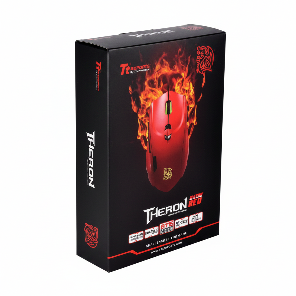 THERON BLAZING Red Gaming Mouse – RGB Optical Gaming Mouse