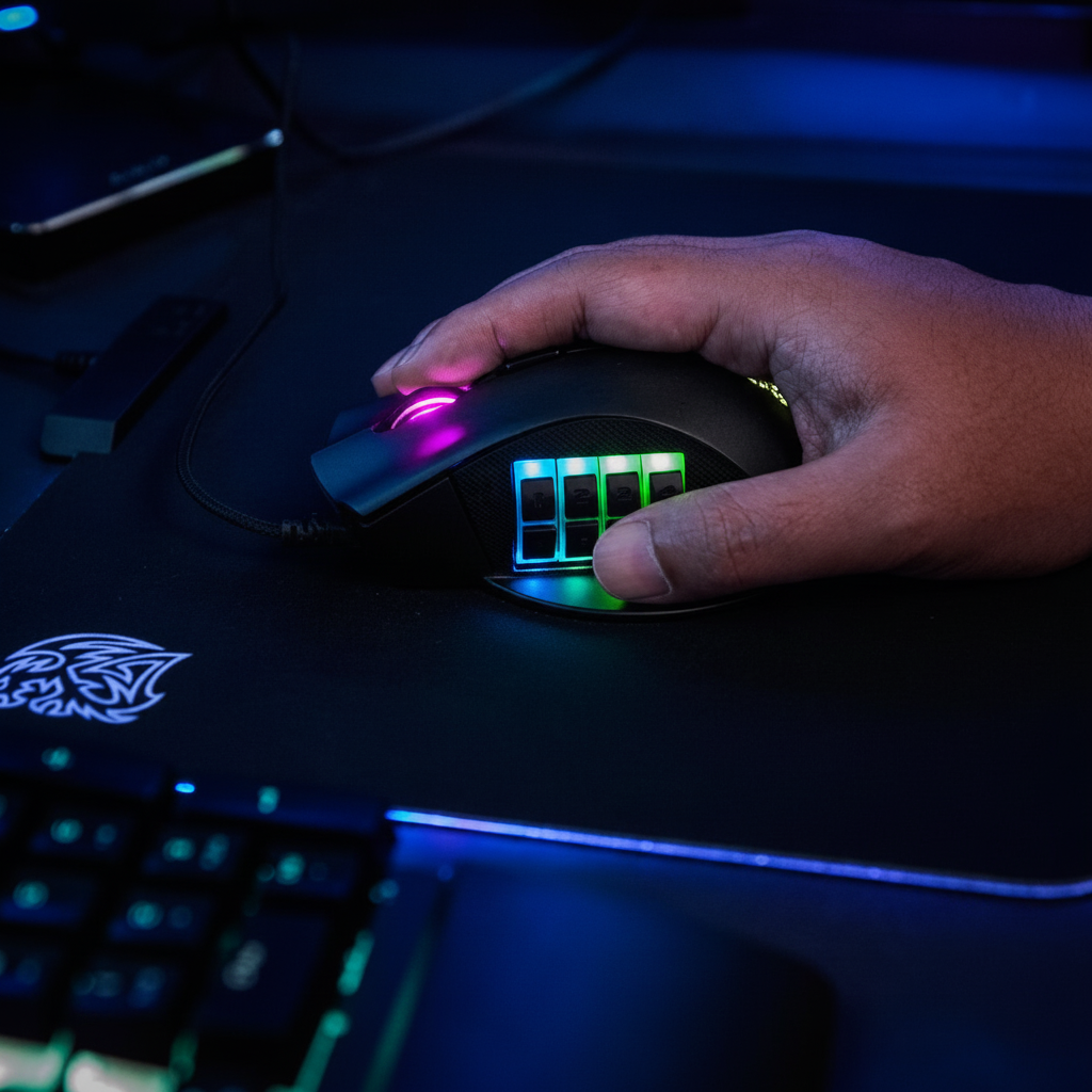 TTE NEMESIS SWITCH Optical RGB Gaming Mouse – 12 Programmable Buttons