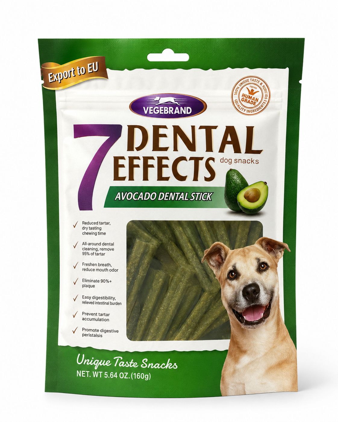 7 Dental Effects Dog Snacks – Avocado, Salmon & Milk Flavors