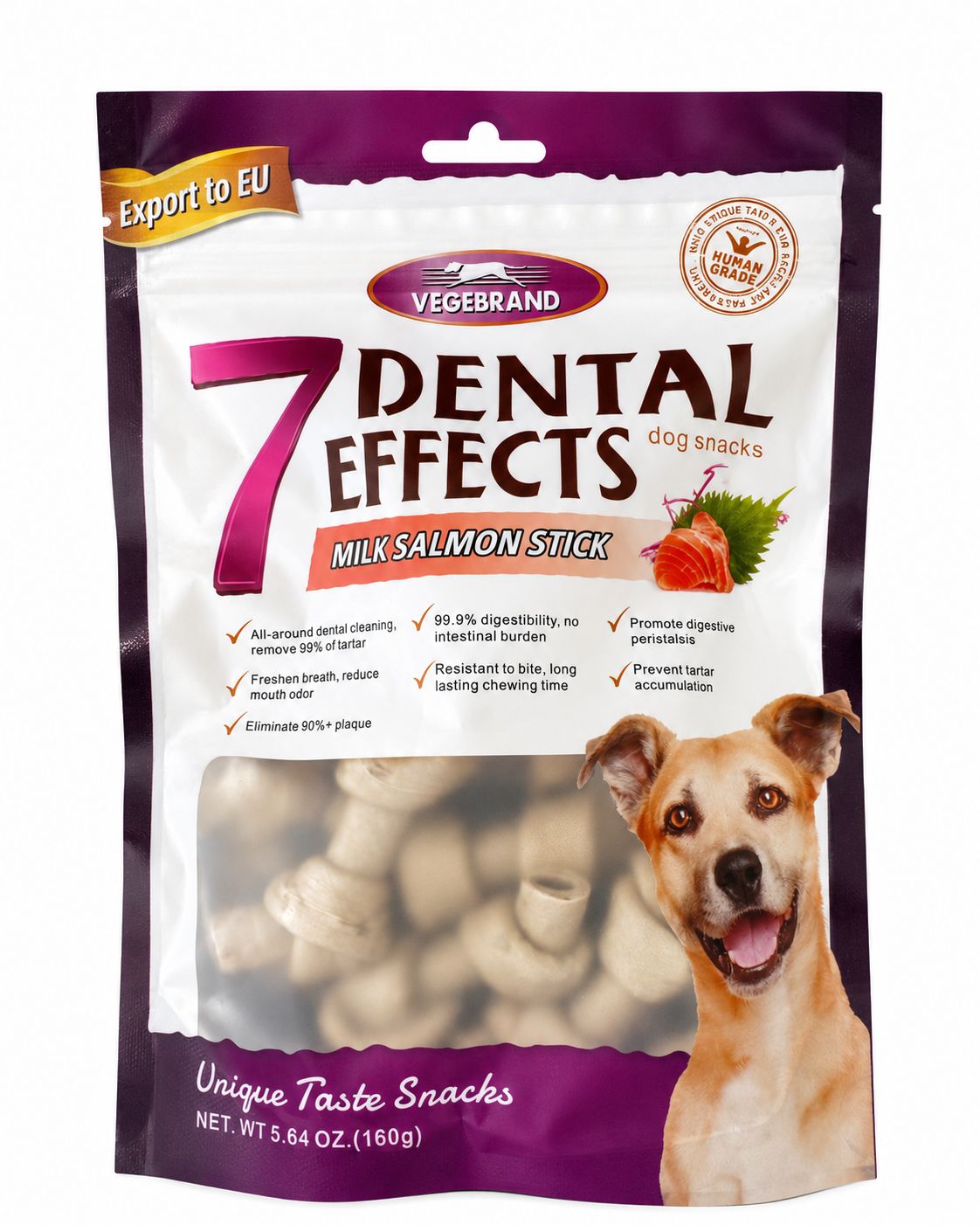 7 Dental Effects Dog Snacks – Avocado, Salmon & Milk Flavors