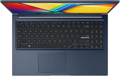 ASUS Vivobook 15 X1504VA Laptop, 15.6" FHD IPS Display, Intel Core i3-1315U Processor, 4GB RAM, 512GB SSD, Intel UHD Graphics, English US Keyboard, No OS, Quiet Blue