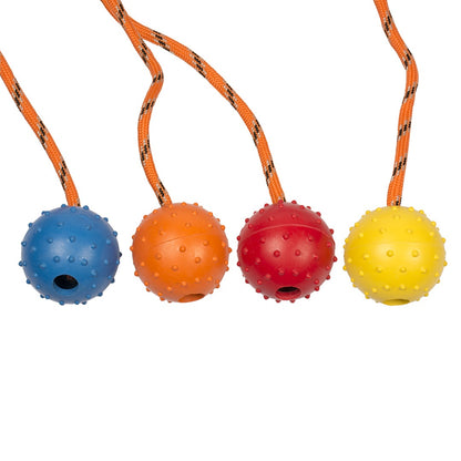 Duvo+ Rubber Dog Toy with Rope