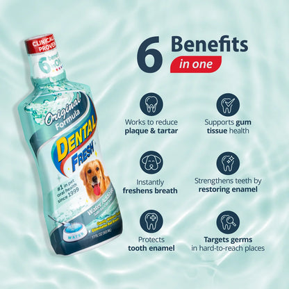 Dental Fresh® Water Additive for Dogs & Cats - Original & Advanced Whitening Formulas