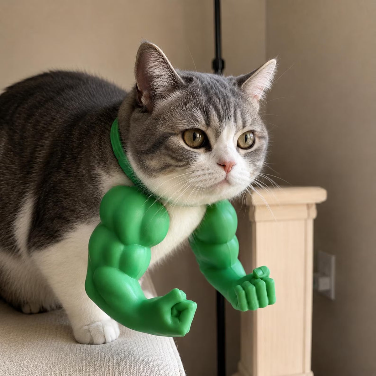 Muscle Arms Pet Costume – Funny 3D Printed Accessory for Cats & Dogs 💪🐶🐱