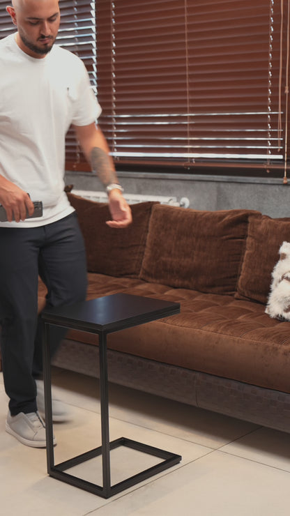 Modern C-Shape Side Tables Set – Space-Saving Nesting Tables for Living Room & Bedroom