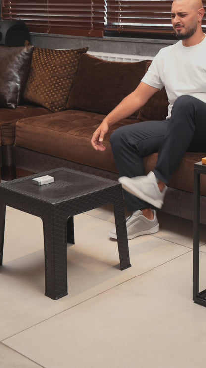 Modern C-Shape Side Tables Set – Space-Saving Nesting Tables for Living Room & Bedroom