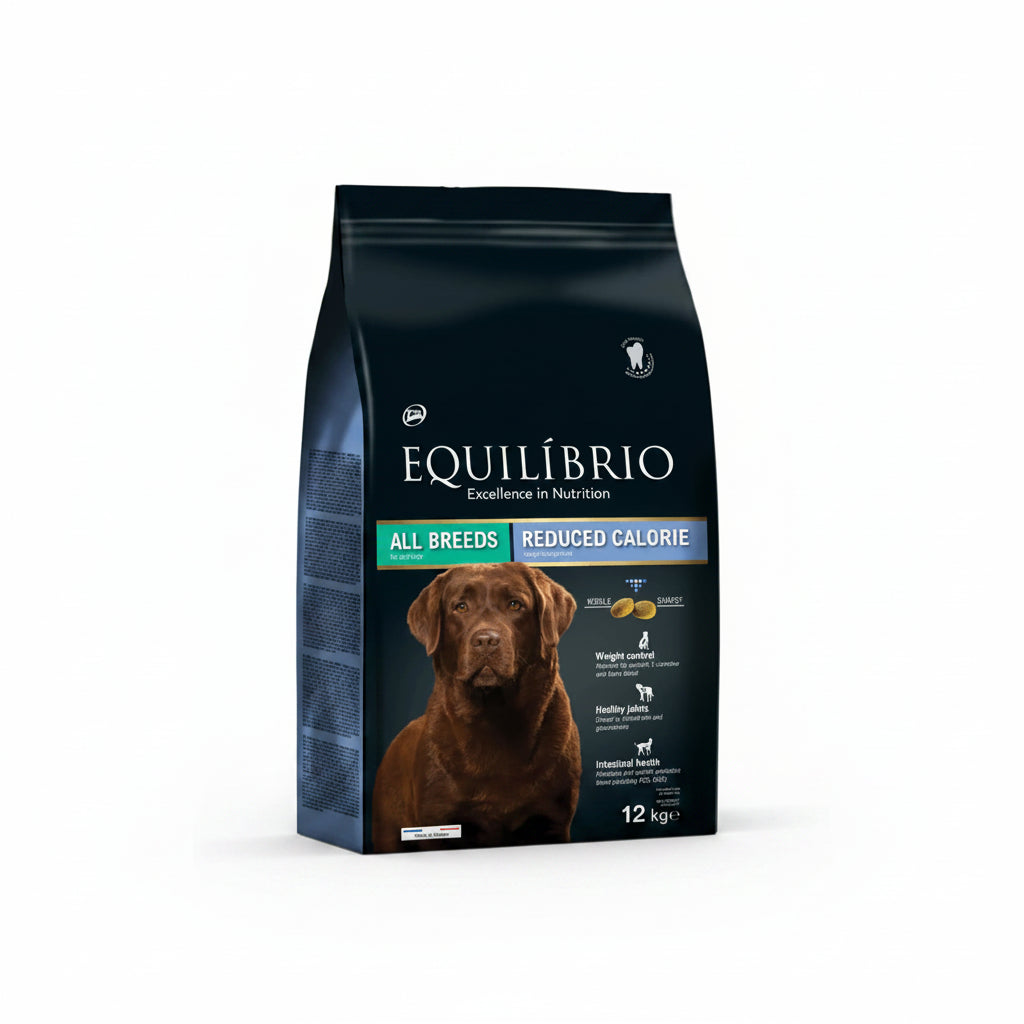 Equilibrio - All Breeds, Reduced Calories, Adult Dry Dog Food, With Poultry - 2kg, 12kg